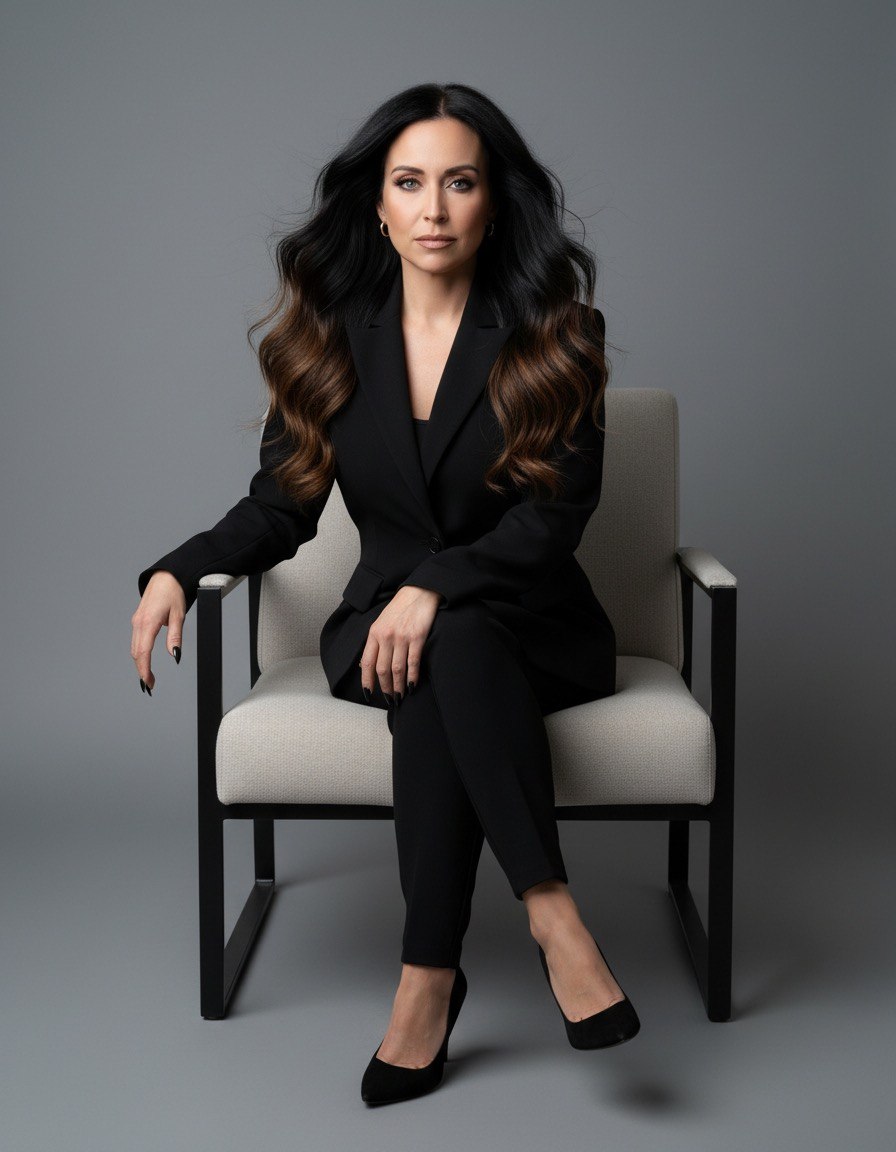 Madison, seated portrait